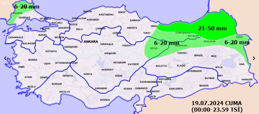 Kars ve Ardahan çevreleri için sağanak uyarısı 28